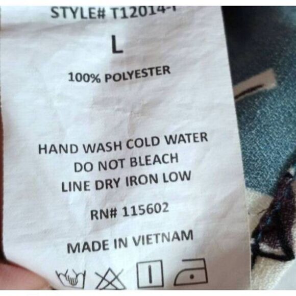 LUSH GREEN, ORANGE, YELLOW, & WHITE BLOUSE SZ.L EUC. - Picture 6 of 6